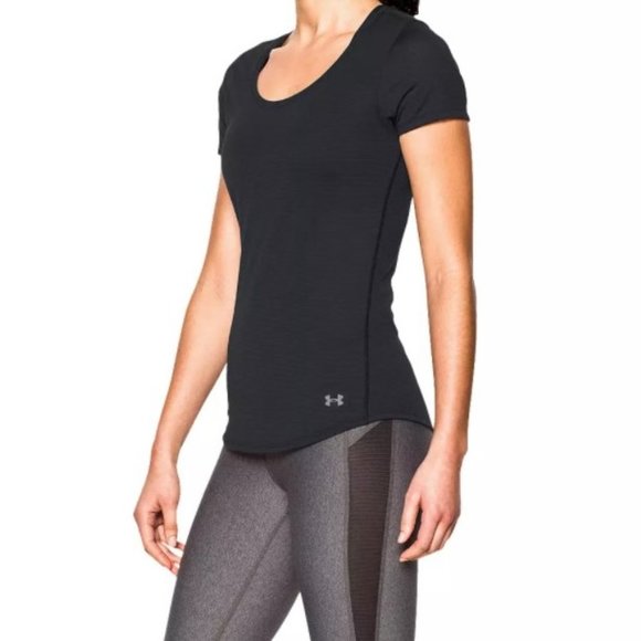 Under Armour - Black Threadborne Running T-Shirt - Picture 1 of 9